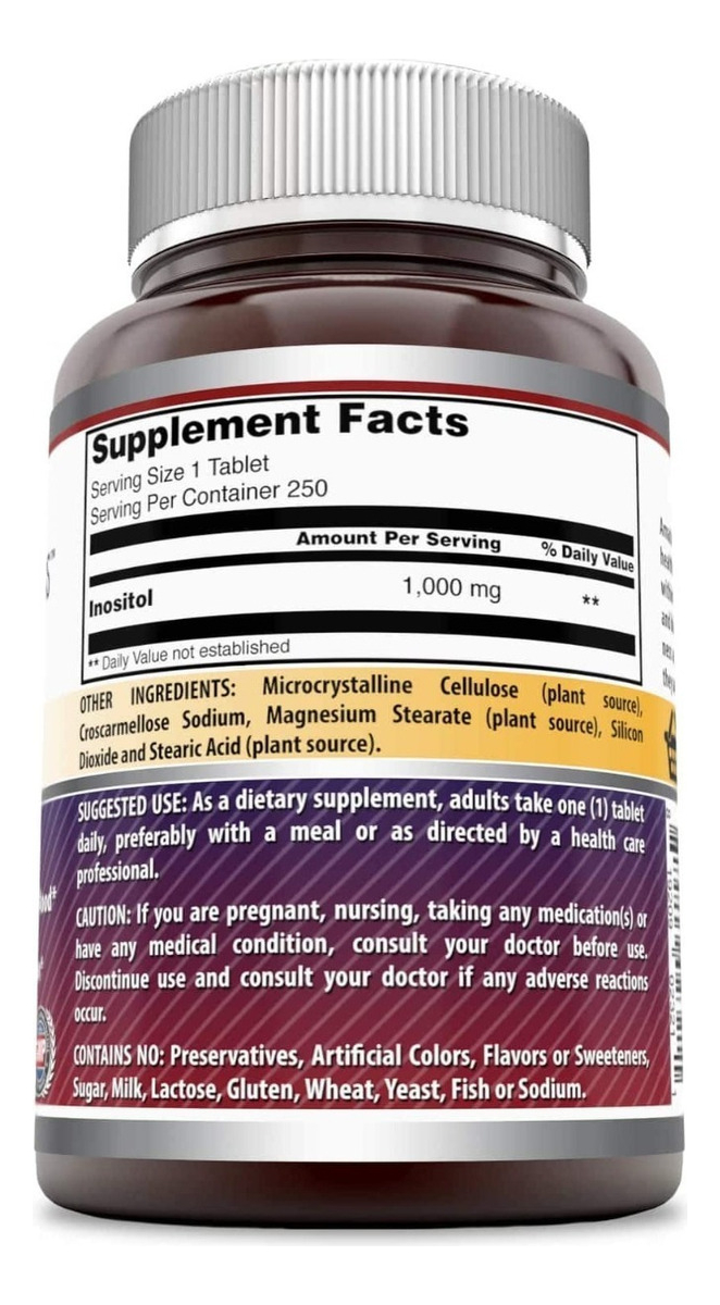 Salud y Equipamiento Médico - Suplemento Inositol 1000 mg 250c 1