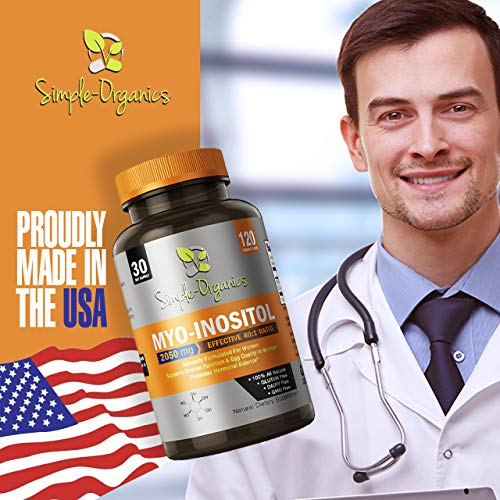 Salud y Equipamiento Médico - Myo Inositol 2050 Mg 120 Cap Simple Organics 3