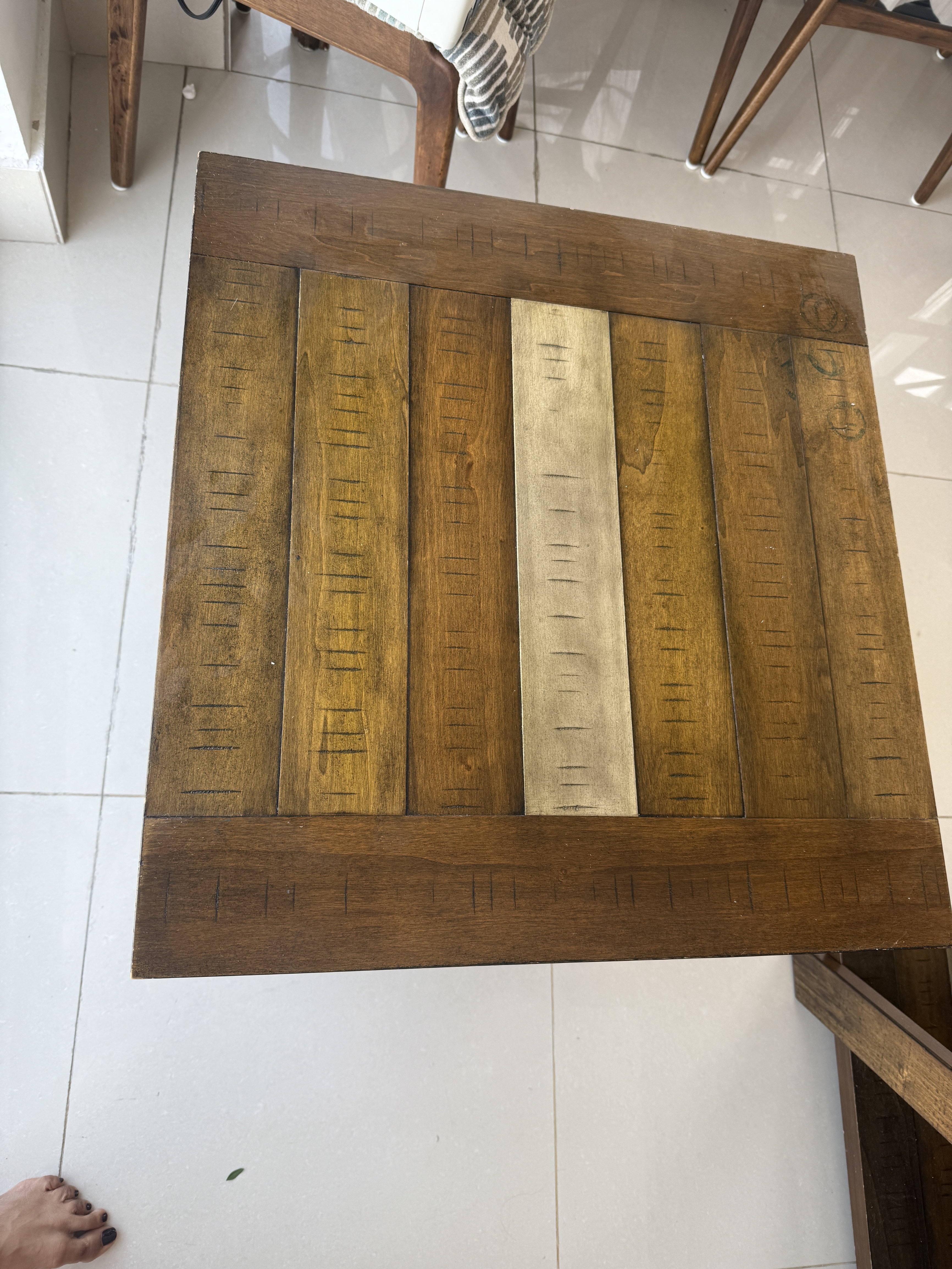 muebles y colchones - SE VENDE SET DE 3 MESAS DE MADERA – CENTRO DE SALA, RECIBIDOR Y ESQUINERA 6
