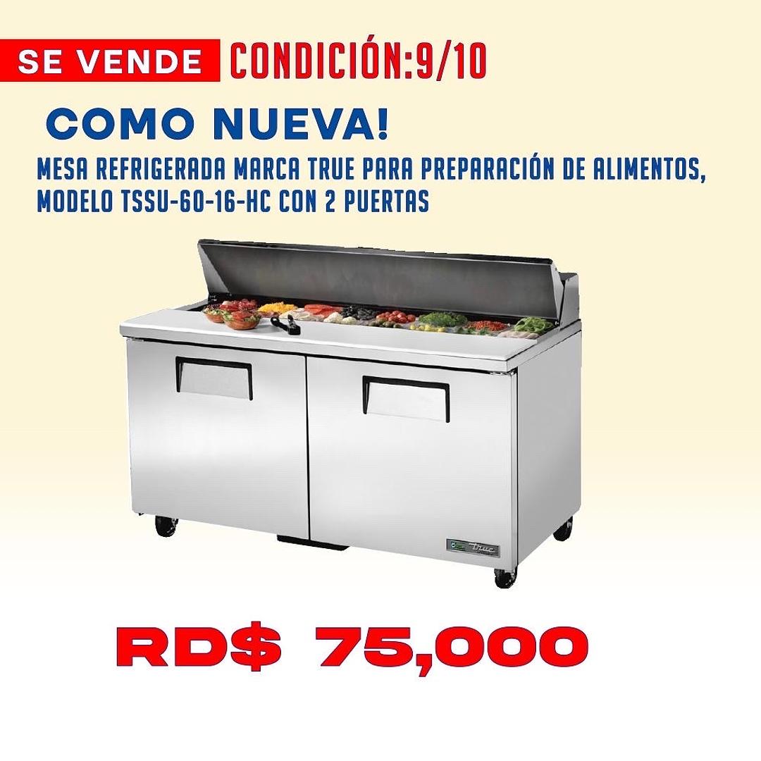 equipos profesionales - Mesa Refrigerada Marca True para preparación de alimentos, modelo TSSU-60-16-HC  0