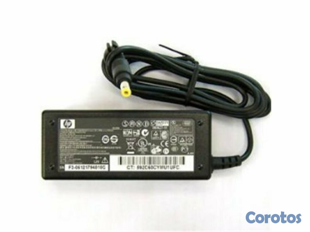 computadoras y laptops - CARGADOR FUENTE PARA LAPTOP HP 65 WATTS ENTRADA 100-240V ~0.9A, 50 – 60HZ SALIDA
