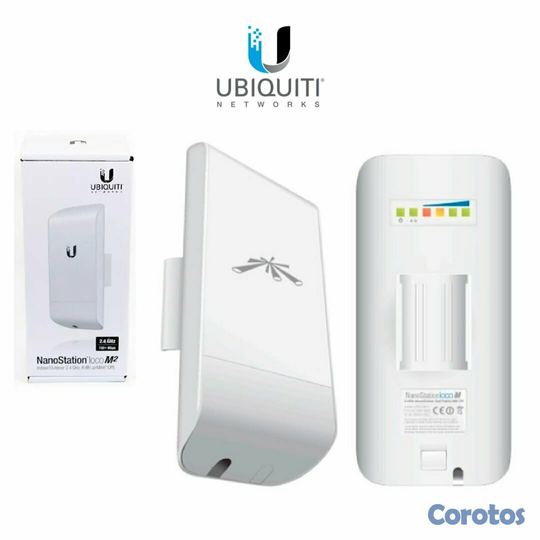 computadoras y laptops - ACCESS POINT UBIQUITI NANOSTATION LOCO M5 AIRMAX INDOOR OUTDOOR 5.8GHZ 150+ MBPS