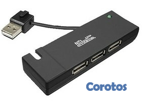 computadoras y laptops - HUB KLIPX 4 puertos PORTABLE USB MINI 4 PUERTOS BLACK (NW211KLX07)