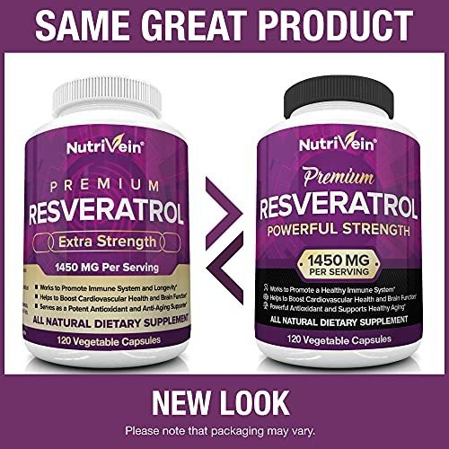 Salud y Equipamiento Médico - Resveratrol 1450mg Antioxidante Inmune Nutrivein 120 Cap 1