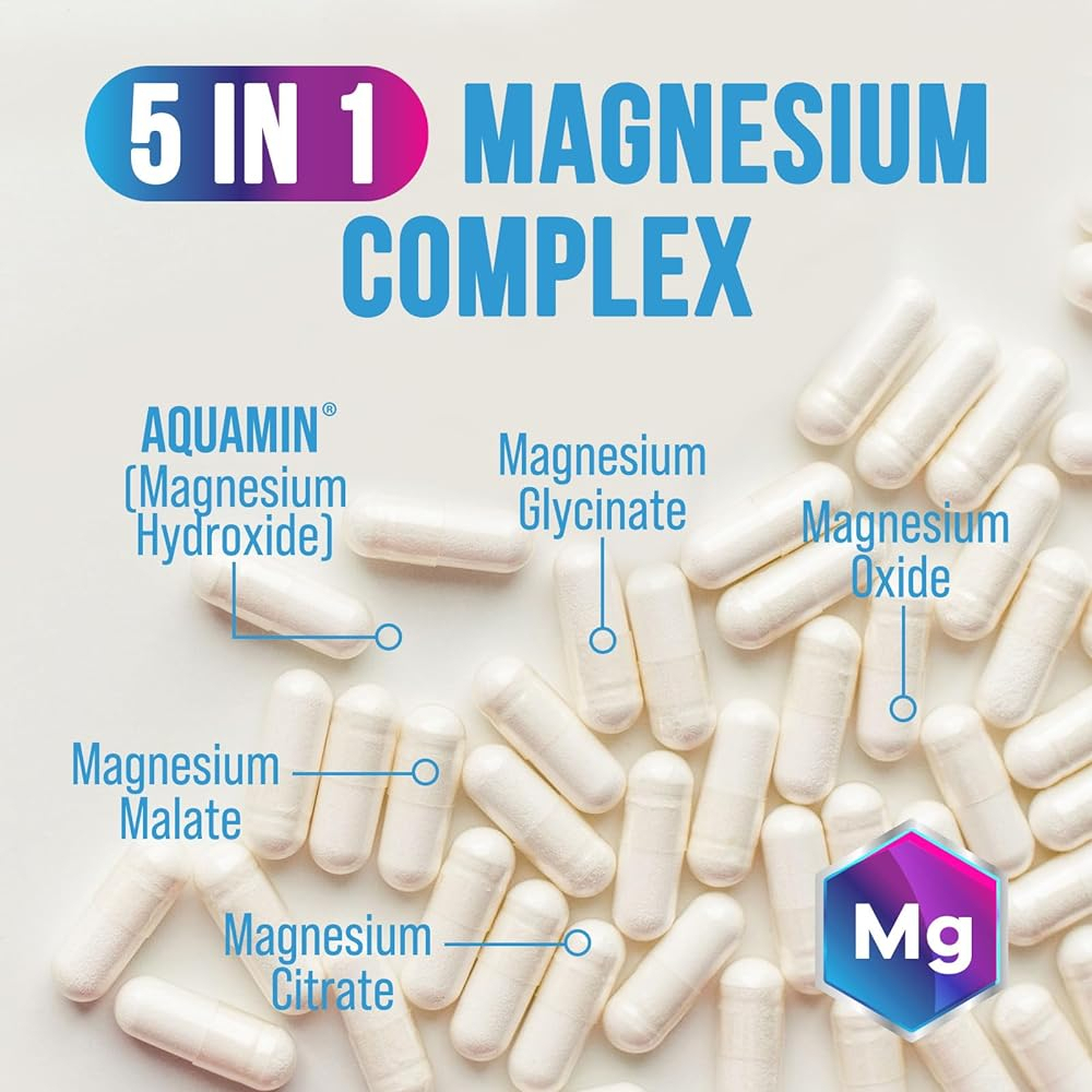Salud y Equipamiento Médico - Complejo De Magnesio 500 Mg Con Glicinato, Malato, Citrato, 2