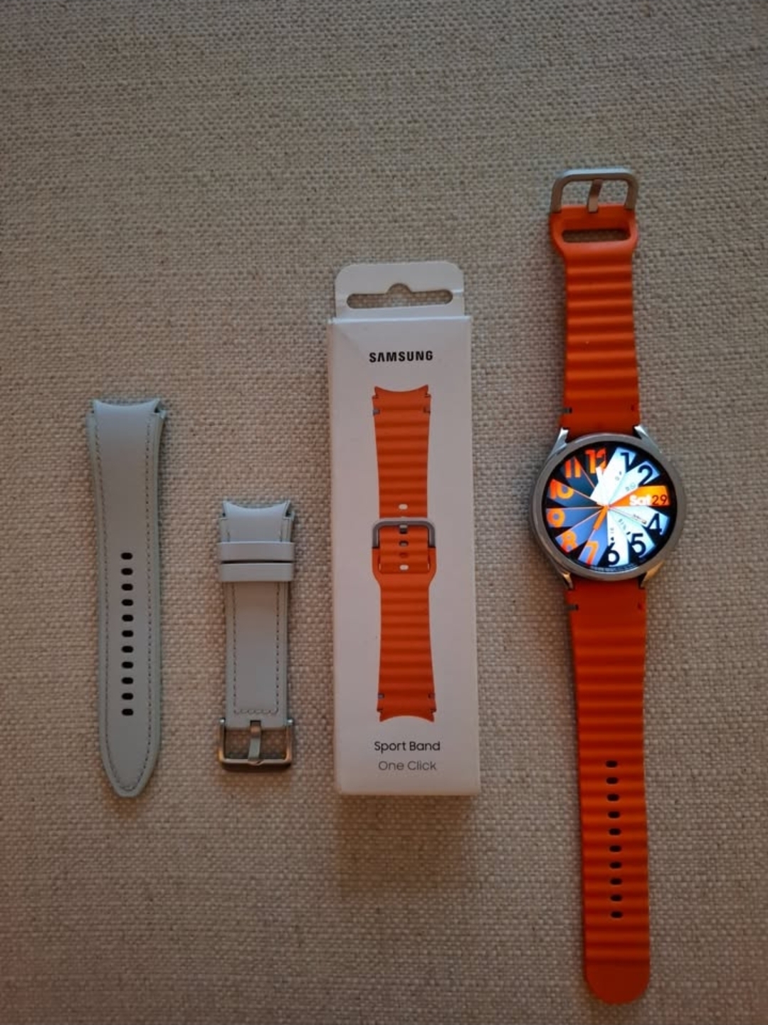 otros electronicos - Galaxy Watch 6 Classic 47mm + Sport Band + Fast Charger