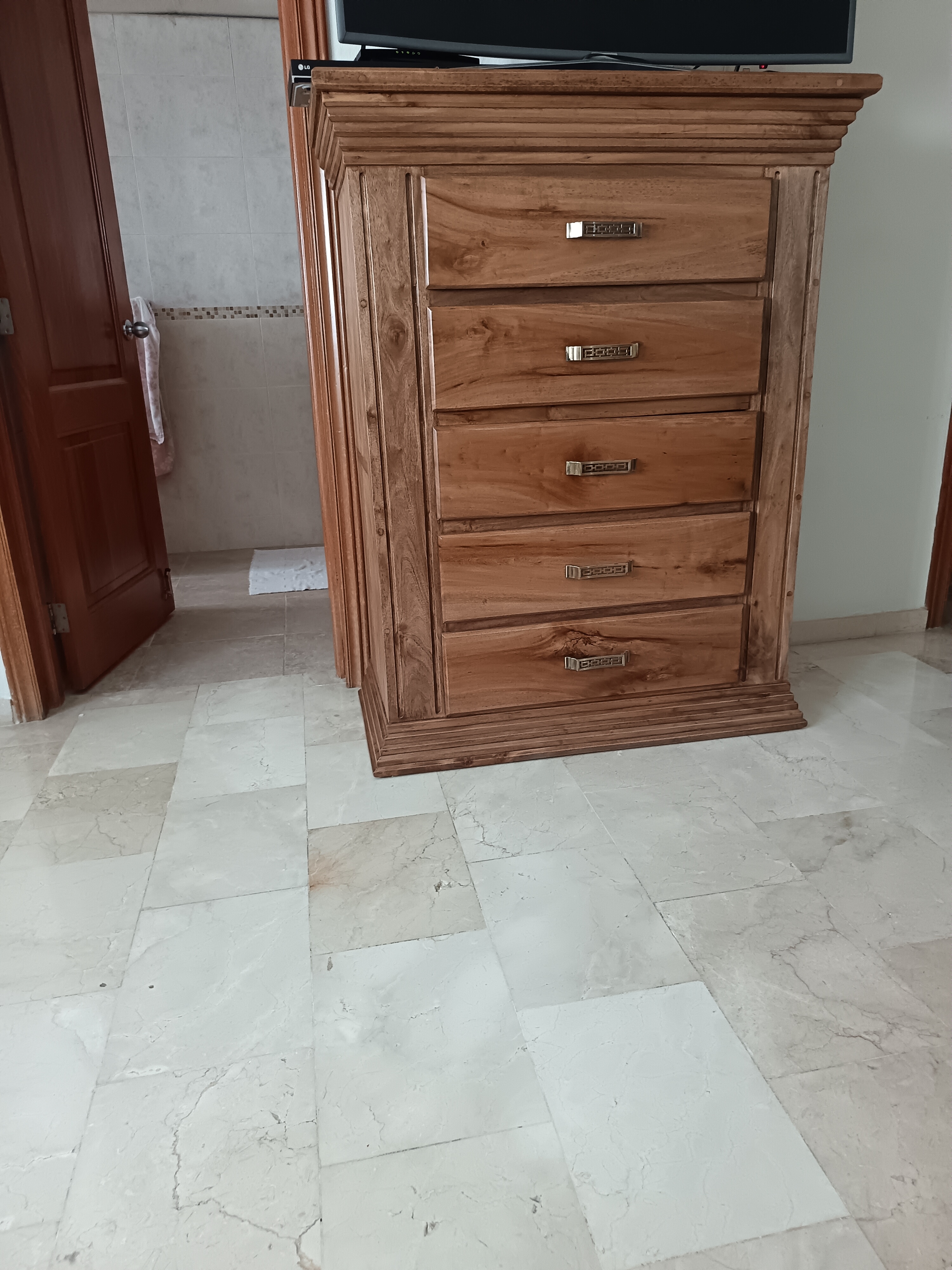 muebles y colchones - JUEGO DE HABITACION KING EN ROBLE 2