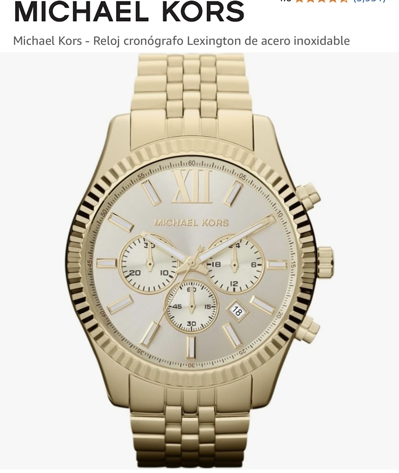 joyas, relojes y accesorios - Reloj Michael Kors Dorado  1