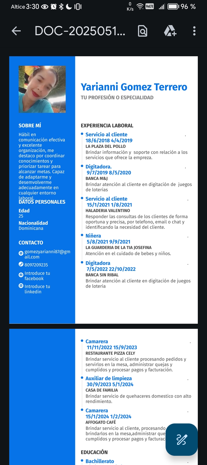 candidatos - Busco empleo en las siguientes áreas 0