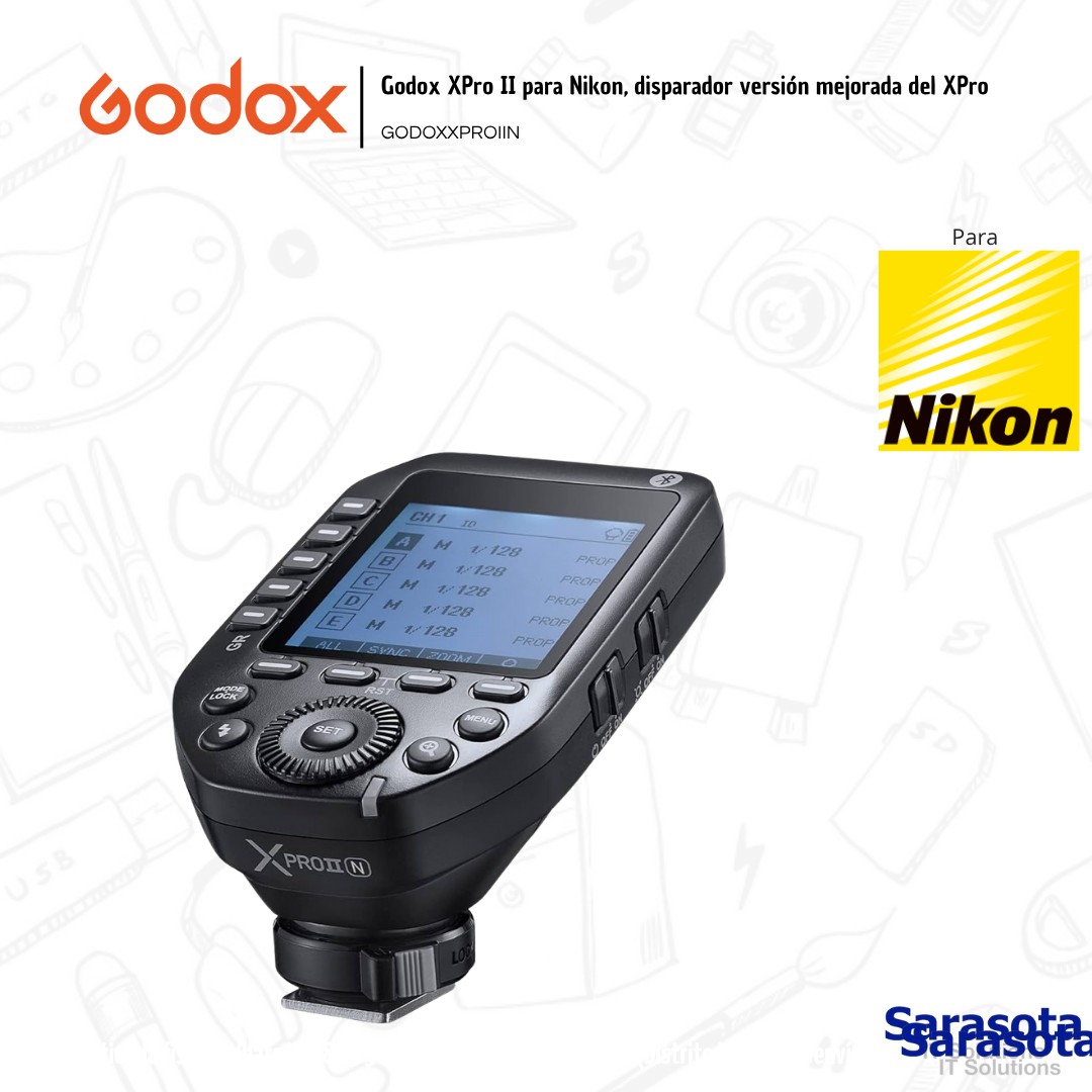 accesorios para electronica - Disparador Godox XPro II para Nikon Garantía 1 1