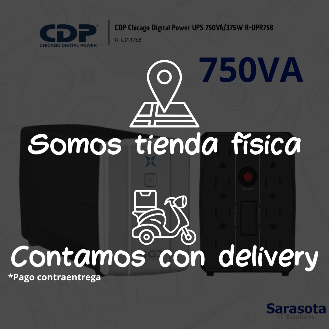 accesorios para electronica - CDP Chicago Digital Power UPS 750VA/375W R-UPR758 2