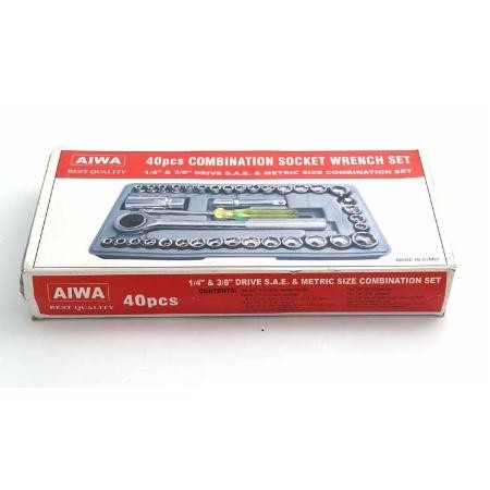 herramientas, jardines y exterior - Juego De Dados Y Rachet Combinados Llaves Rache 40 Piezas 3