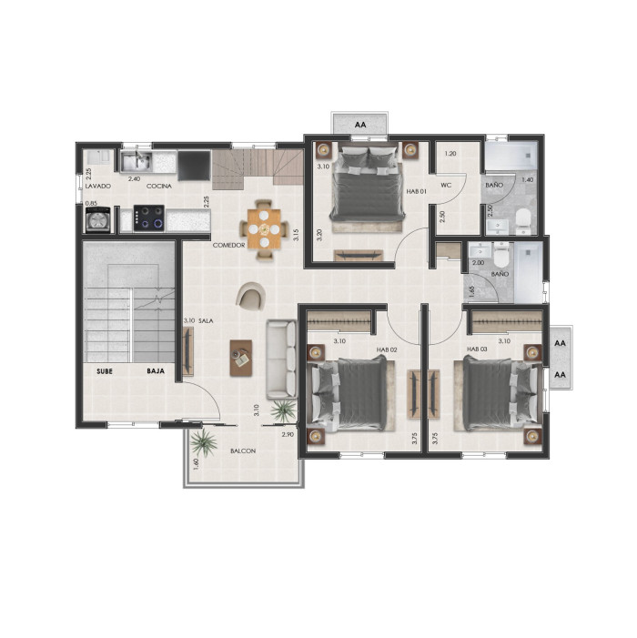 apartamentos - VENTA DE APARTAMENTO EN LA JACOBO MAJLUTA 1