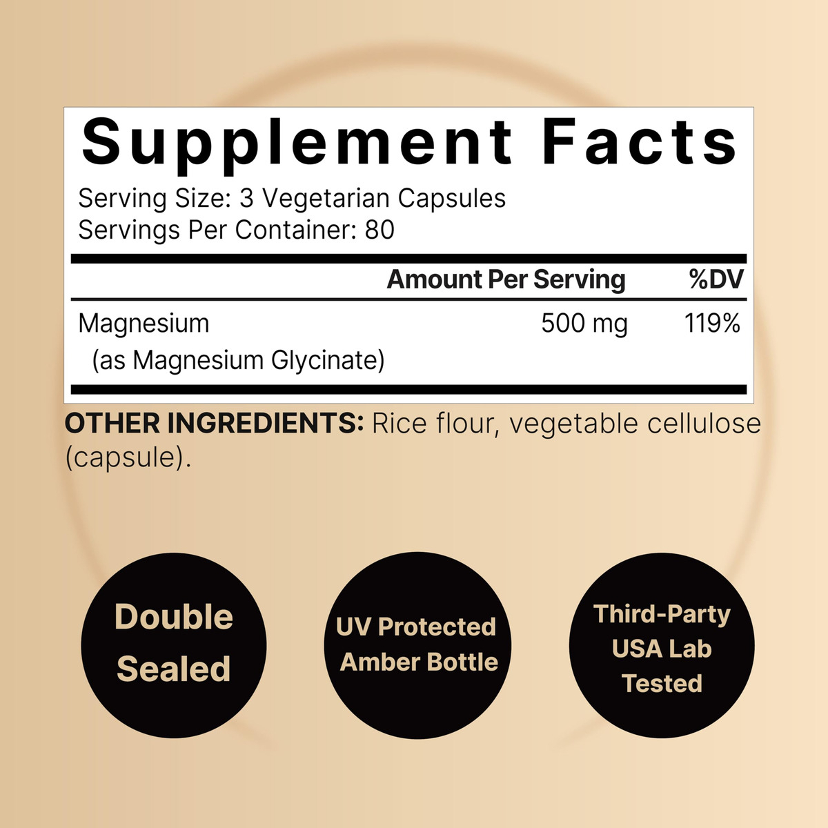 Salud y Equipamiento Médico - Glicinato De Magnesio 500 Mg 240 Cap De Naturebell 1
