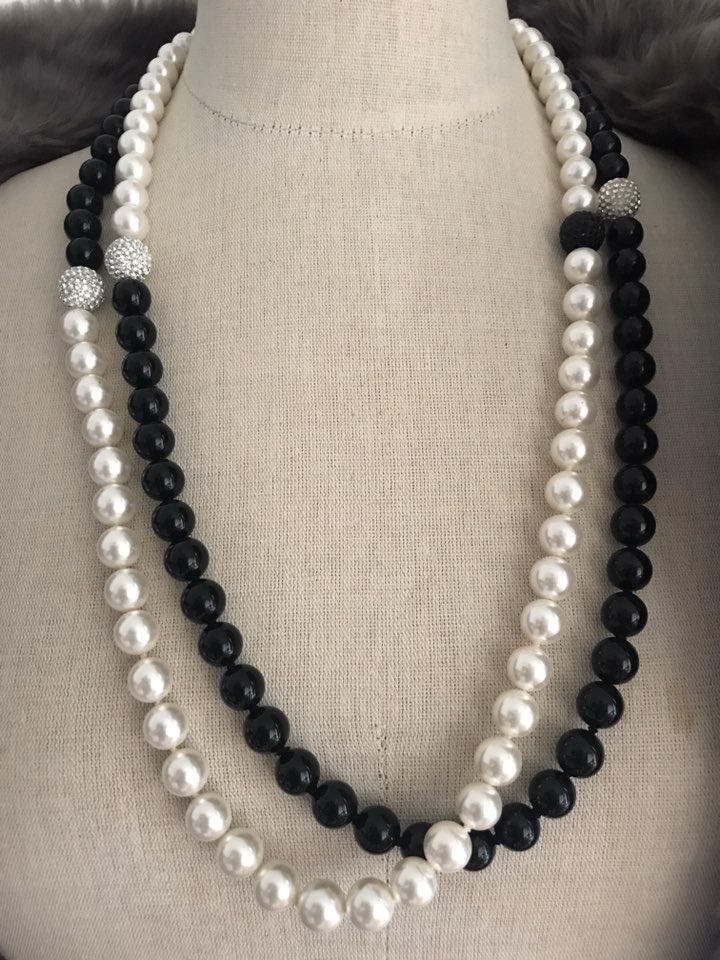 joyas, relojes y accesorios - Collar perlas y Swarosky 1