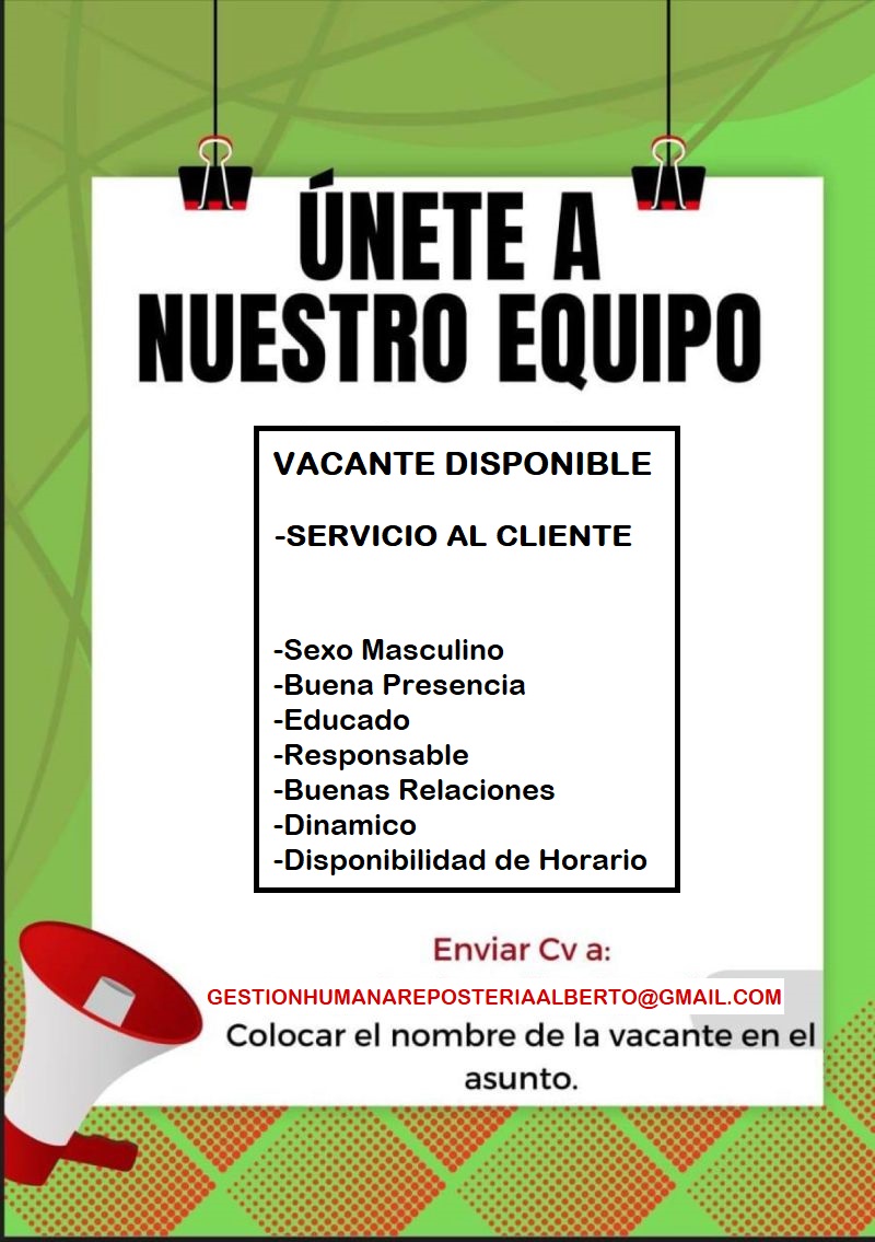 empleos disponibles - OFERTA DE EMPLEO