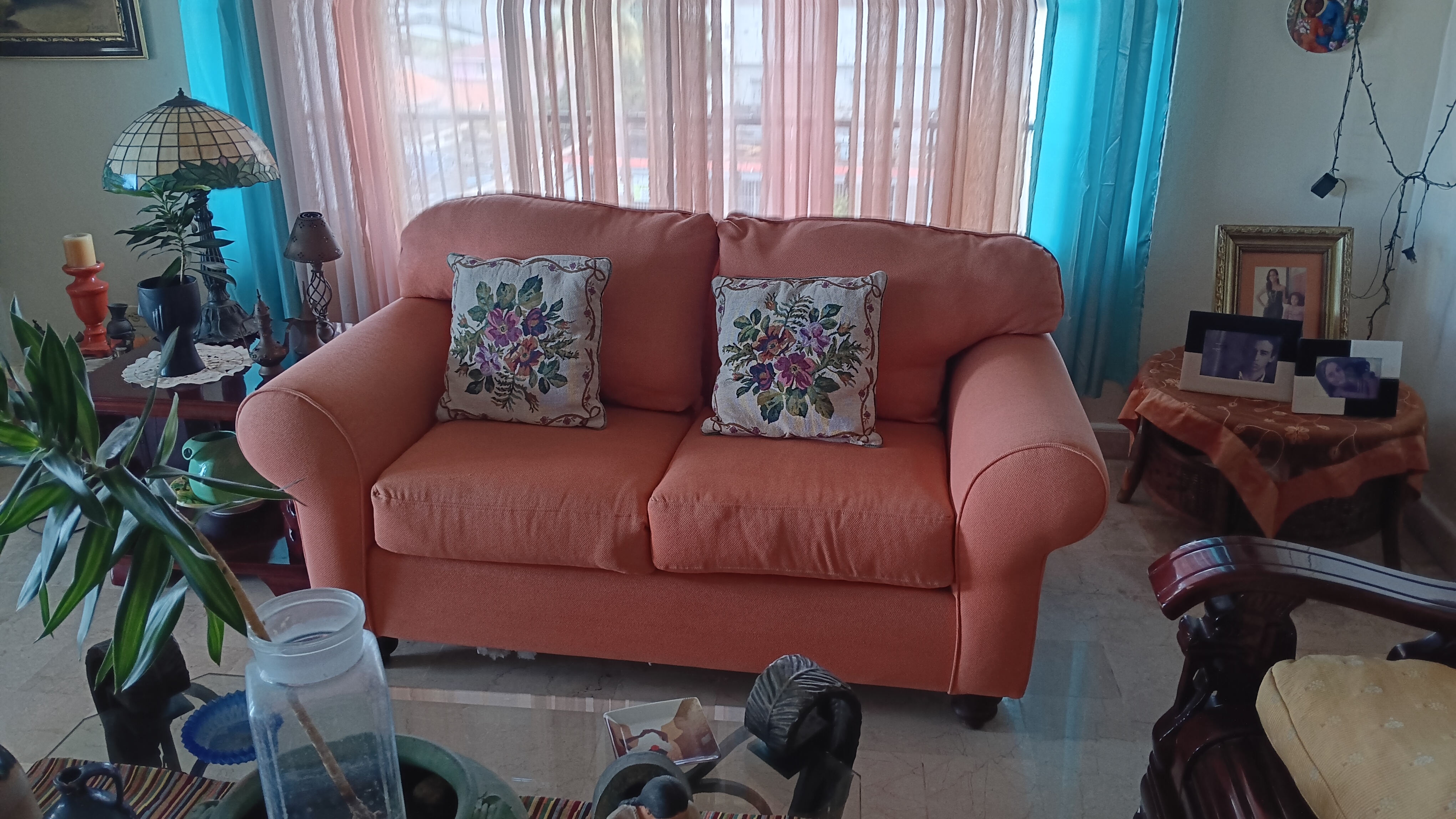 muebles y colchones - Juego de 2 sofás grandes tapizados 1