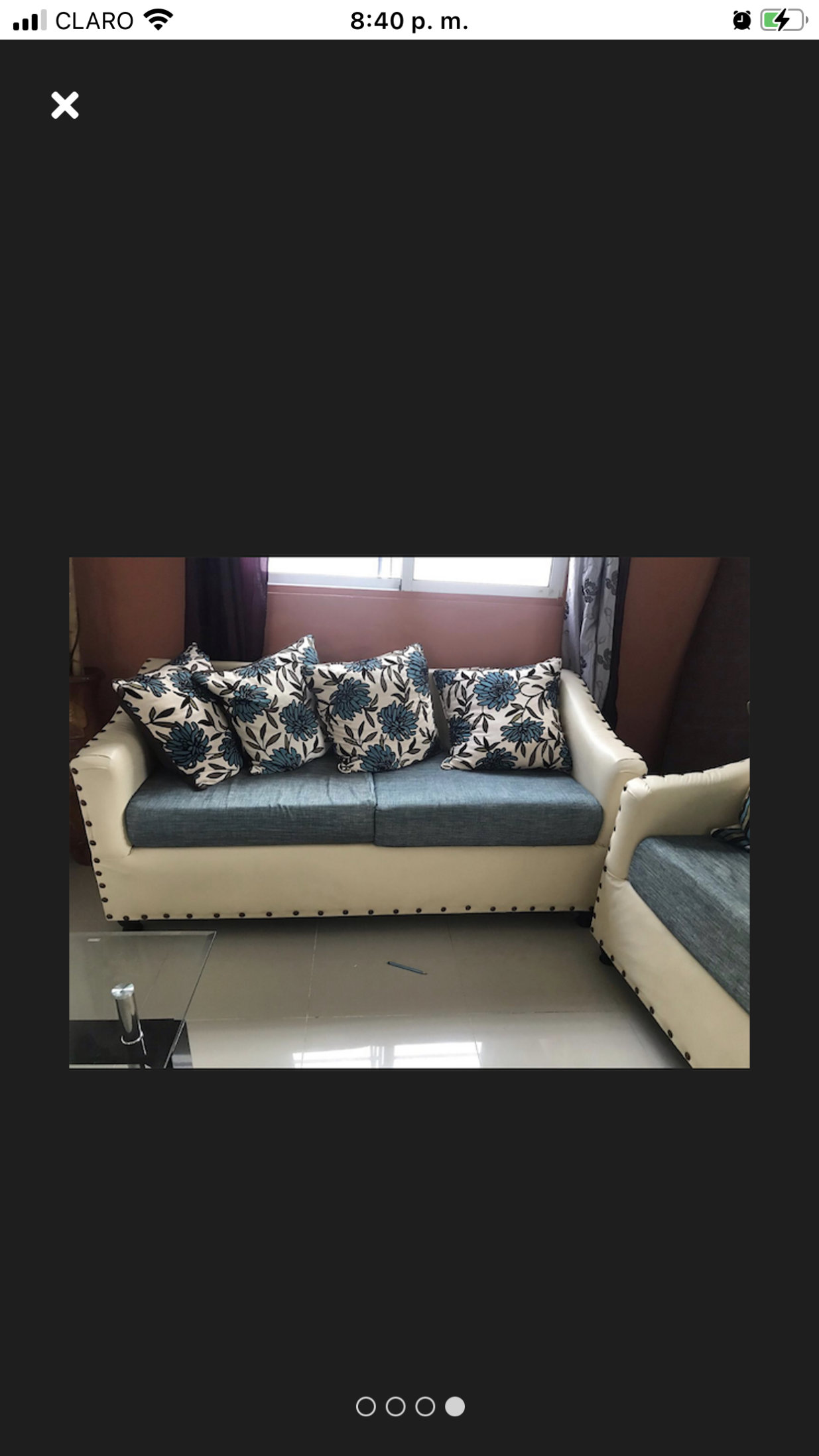 muebles y colchones - Por motivo de mudanza vendo Juego de Muebles en piel sintetica color beige  1
