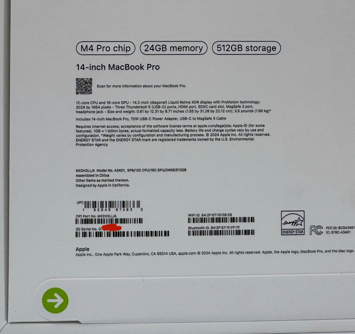 computadoras y laptops - MacBook Pro M4 Pro 14 Pulgadas 24GB RAM 512GB SSD SELLADAS 2