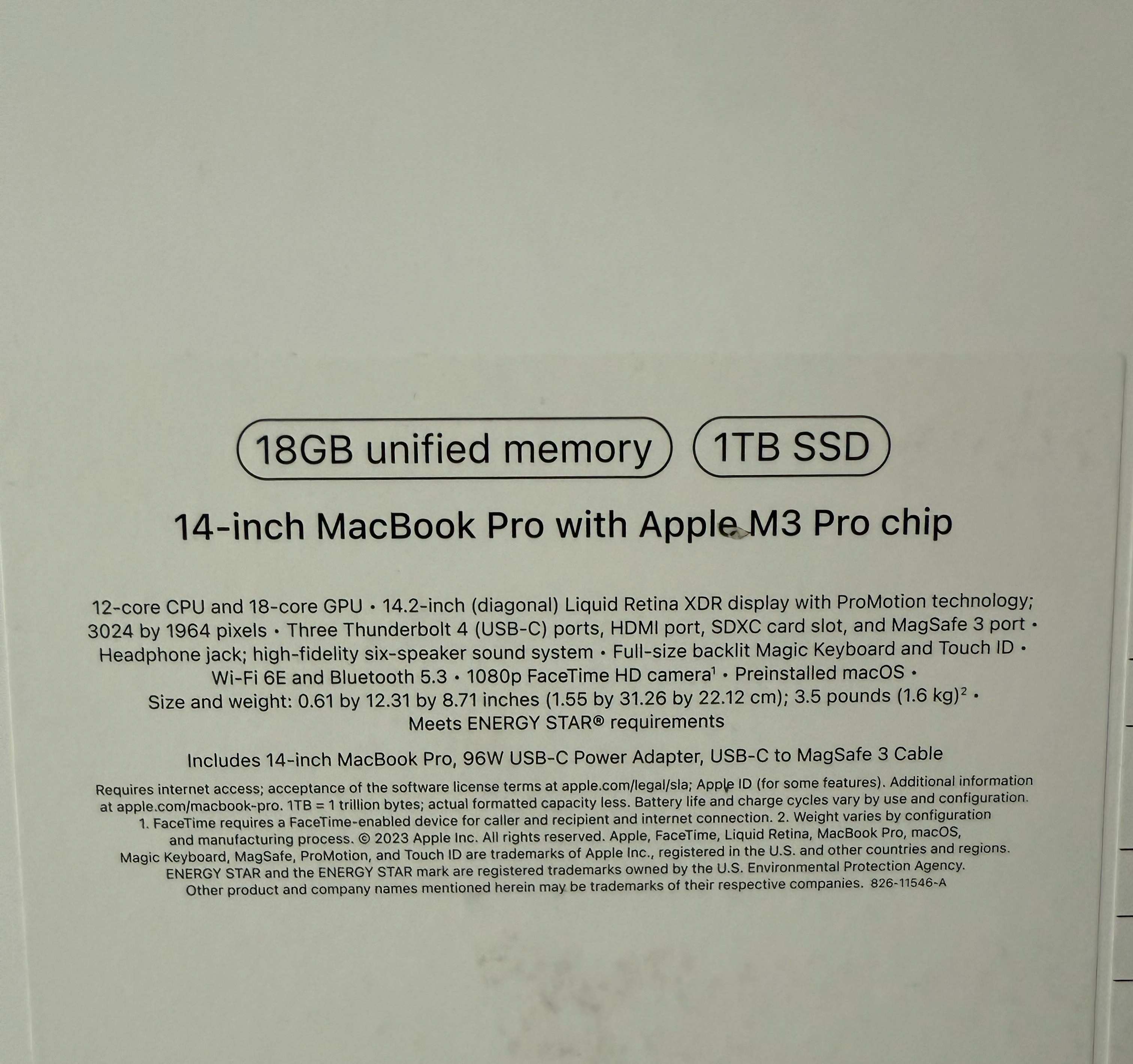computadoras y laptops - MACBOOK PRO M3 PRO 14" 1TB SSD 18GB RAM SELLADA OFERTA‼️ 1