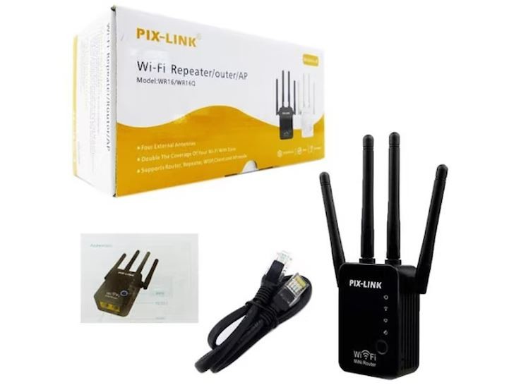 accesorios para electronica - Repetidor wifi Pix-Link WR16 de 300mbps con 4 antenas mayor alcanse de señal  4