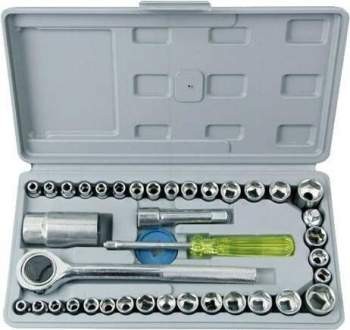 herramientas, jardines y exterior - Juego De Dados Y Rachet Combinados Llaves Rache 40 Piezas 4