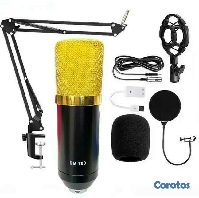 camaras y audio - Kit de microfono condensador bm800 con pedestal de mesa 3