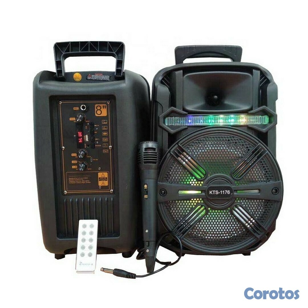 otros electronicos - Bocina portatil de 8 pulgadas con microfono KTS-1176 2
