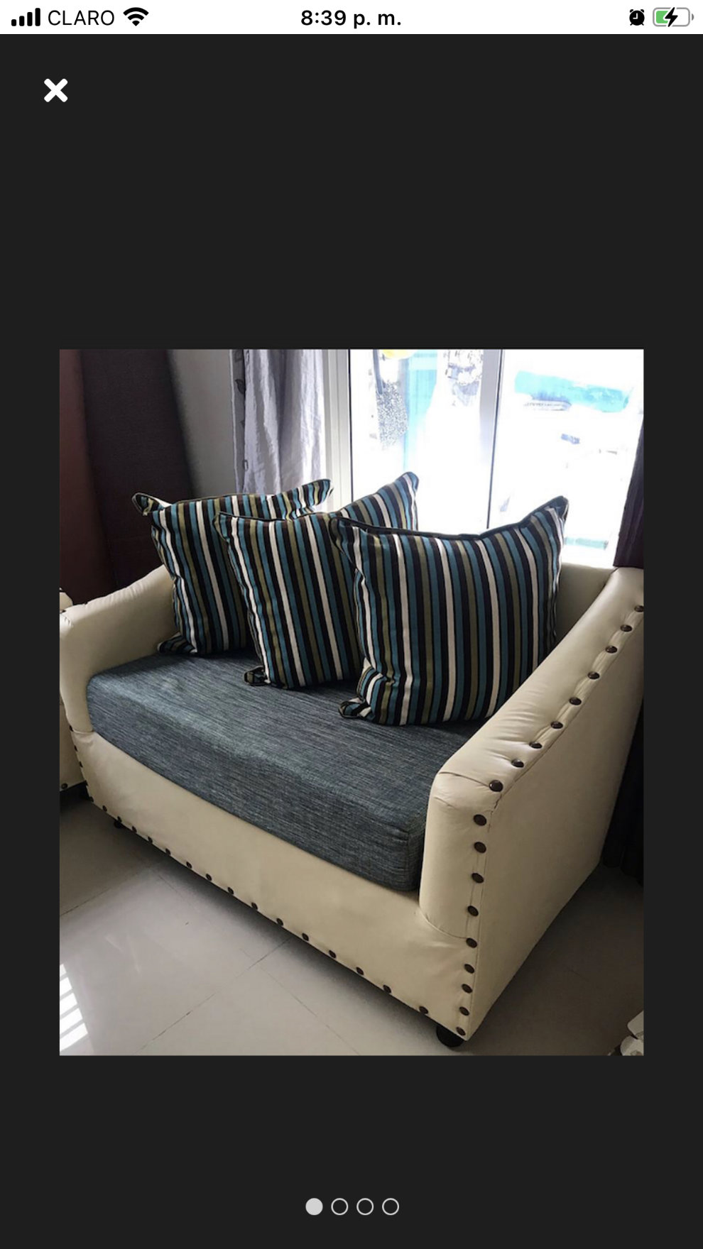 muebles y colchones - Por motivo de mudanza vendo Juego de Muebles en piel sintetica color beige  2