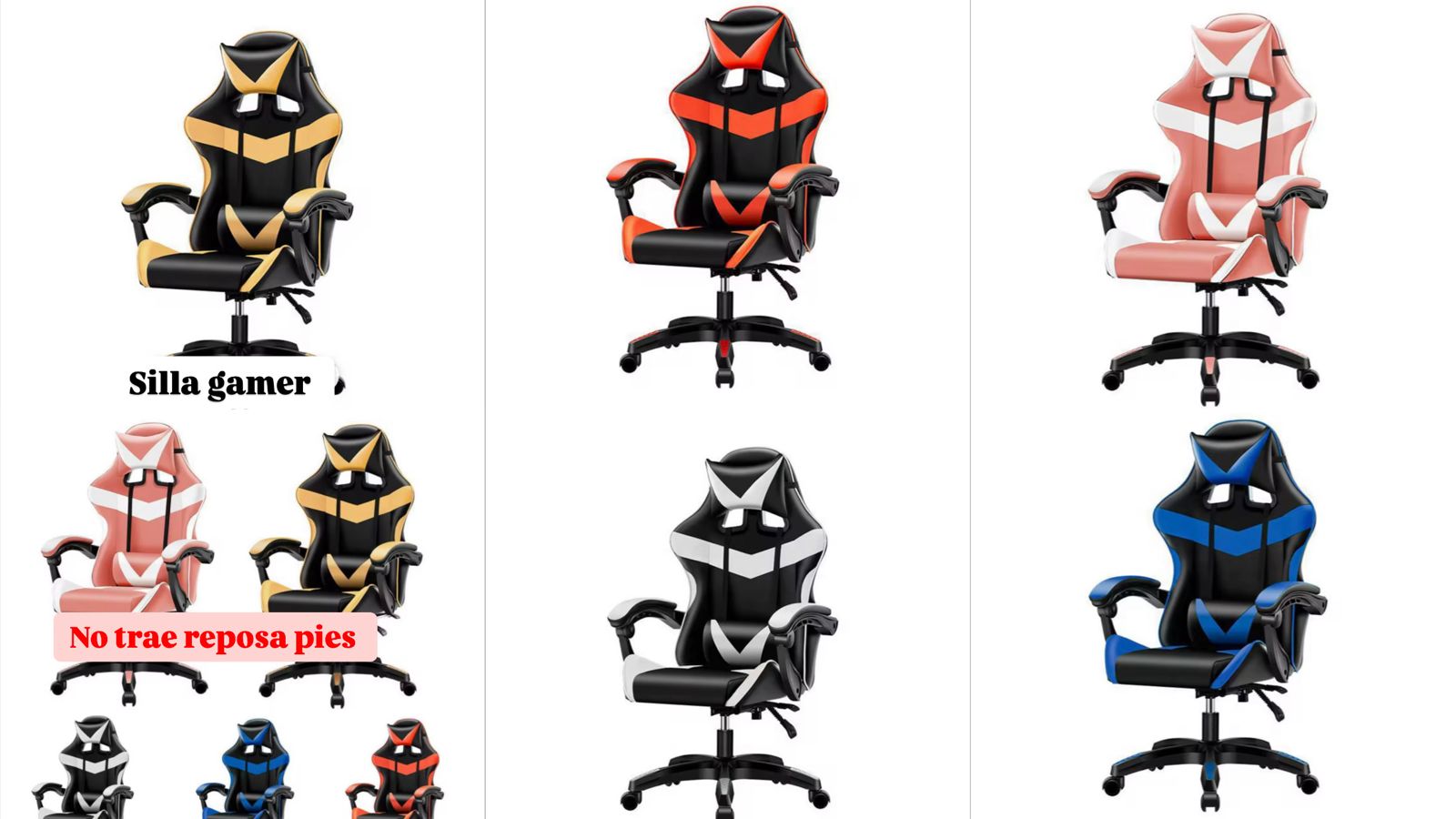 muebles y colchones - Sillas gamer en diferentes colores 0