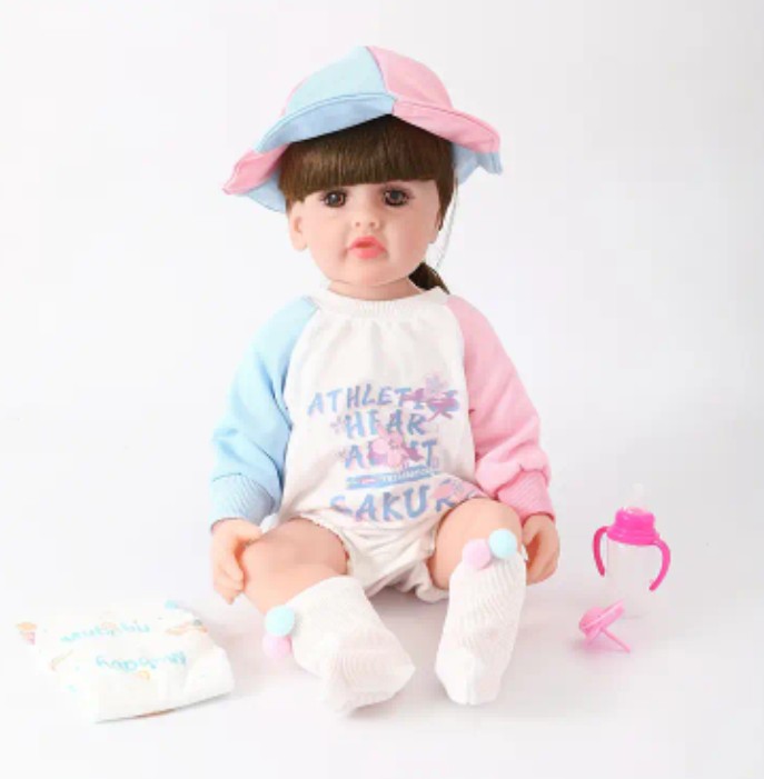 juguetes - muñeca reborn de silicona 100% real  1