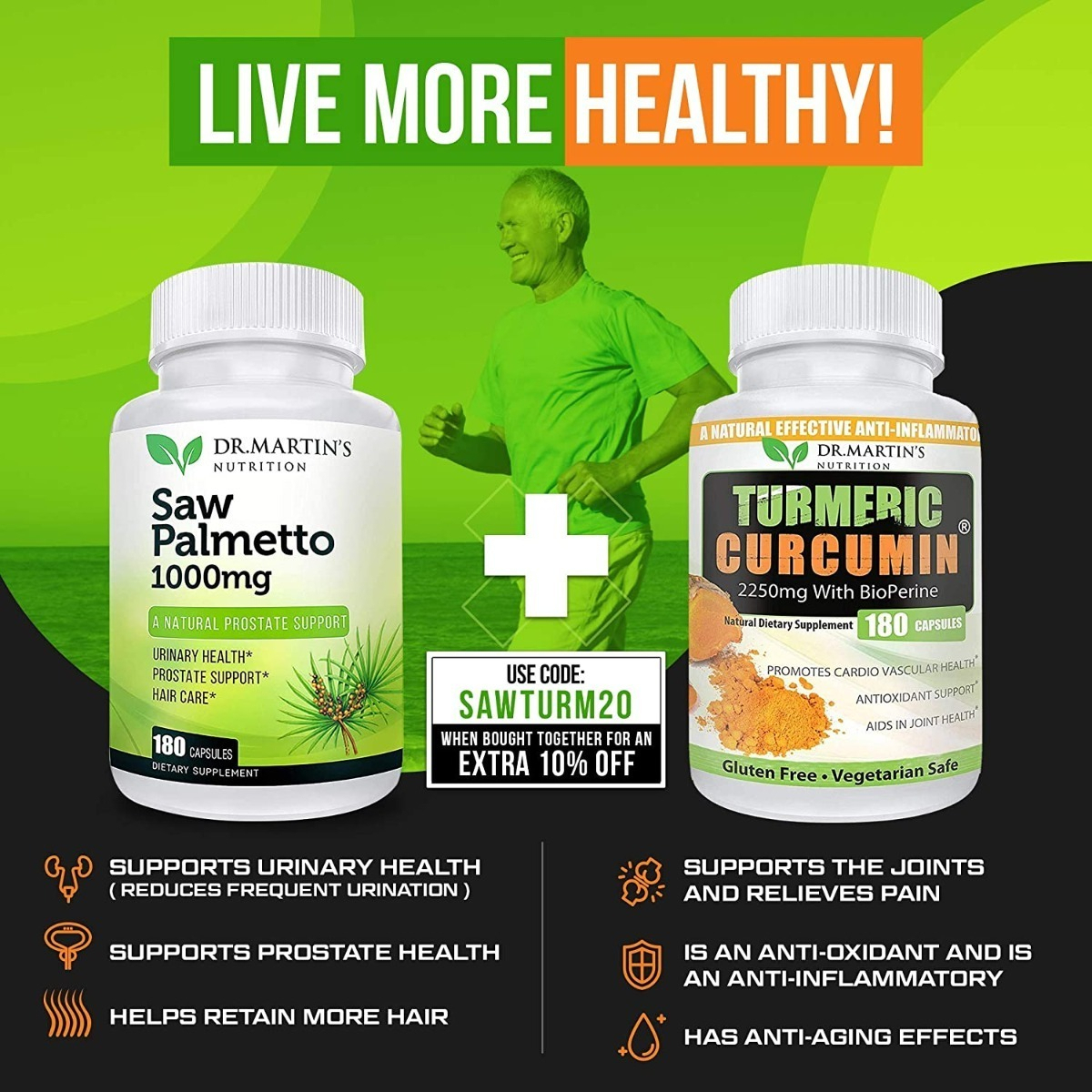 Salud y Equipamiento Médico - Palmetto De Super Fuerza Prostata Miccion 180 Capsulas 6