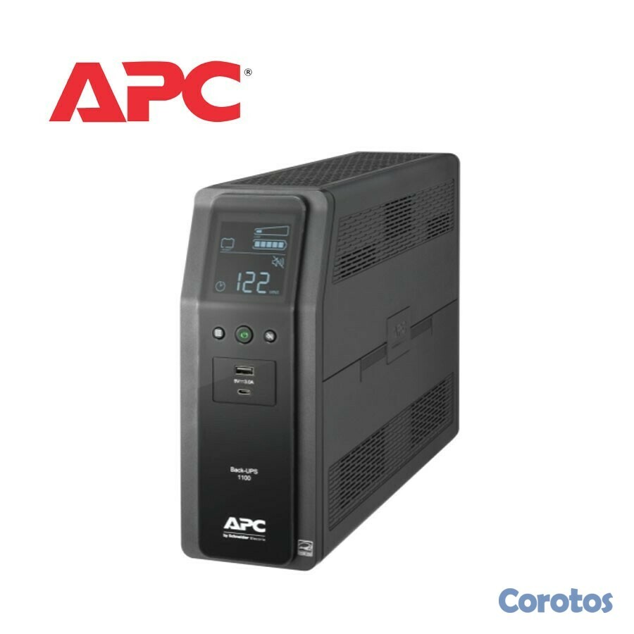 computadoras y laptops - UPS APC BR1100M2-LM BACK-UPS PRO, 1.1KVA (1100 VA), 600 WATTS ,INPUT 120V / OUTP 1