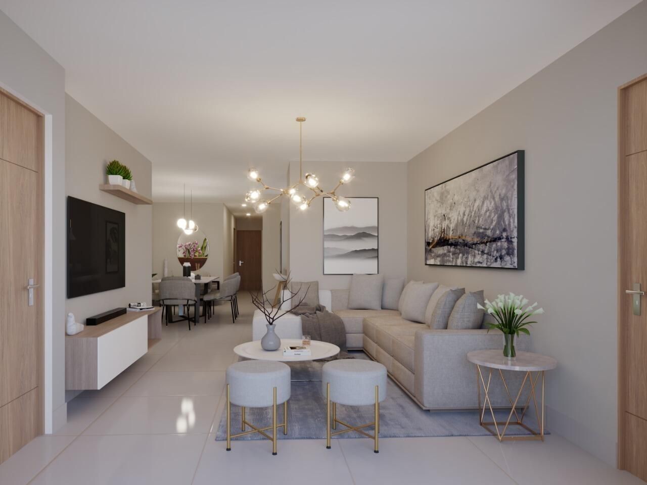 apartamentos - Venta de proyecto de apartamentos 3 dormitorios Jardines del Este Santiago  1