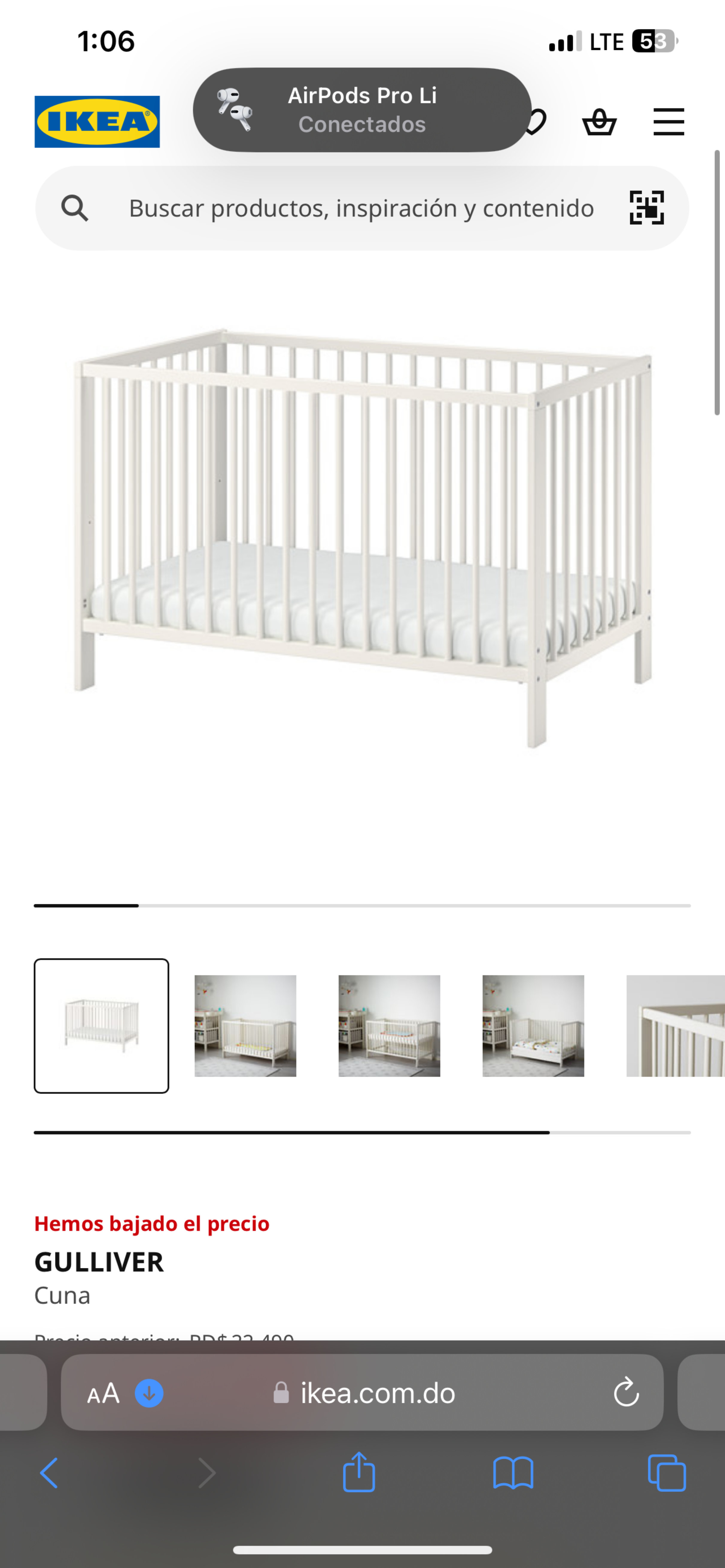 muebles - Cunas con colchón y accesorios 
De las de Ikea Gulliver 1