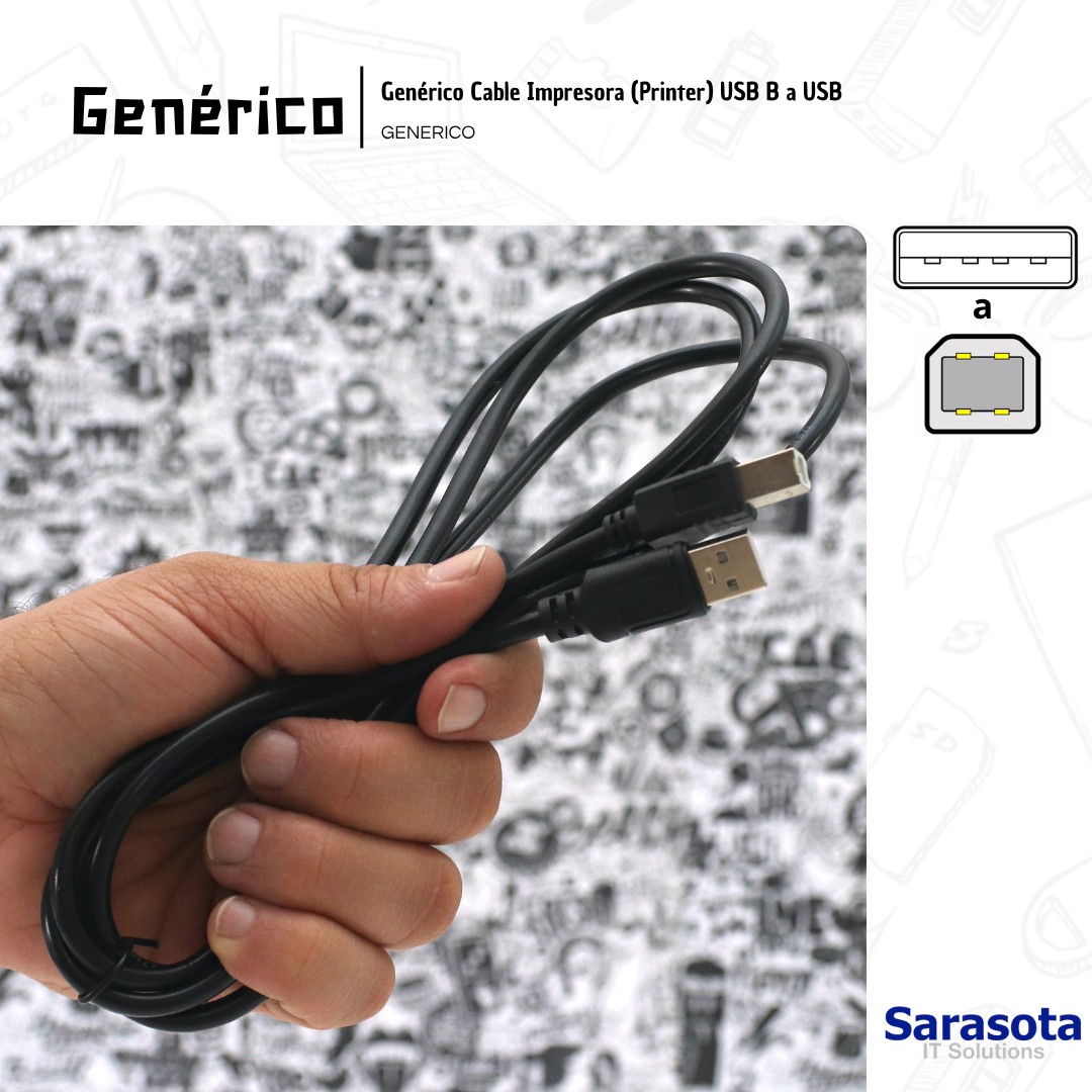 accesorios para electronica - Genérico Cable Impresora (Printer) USB B a USB
