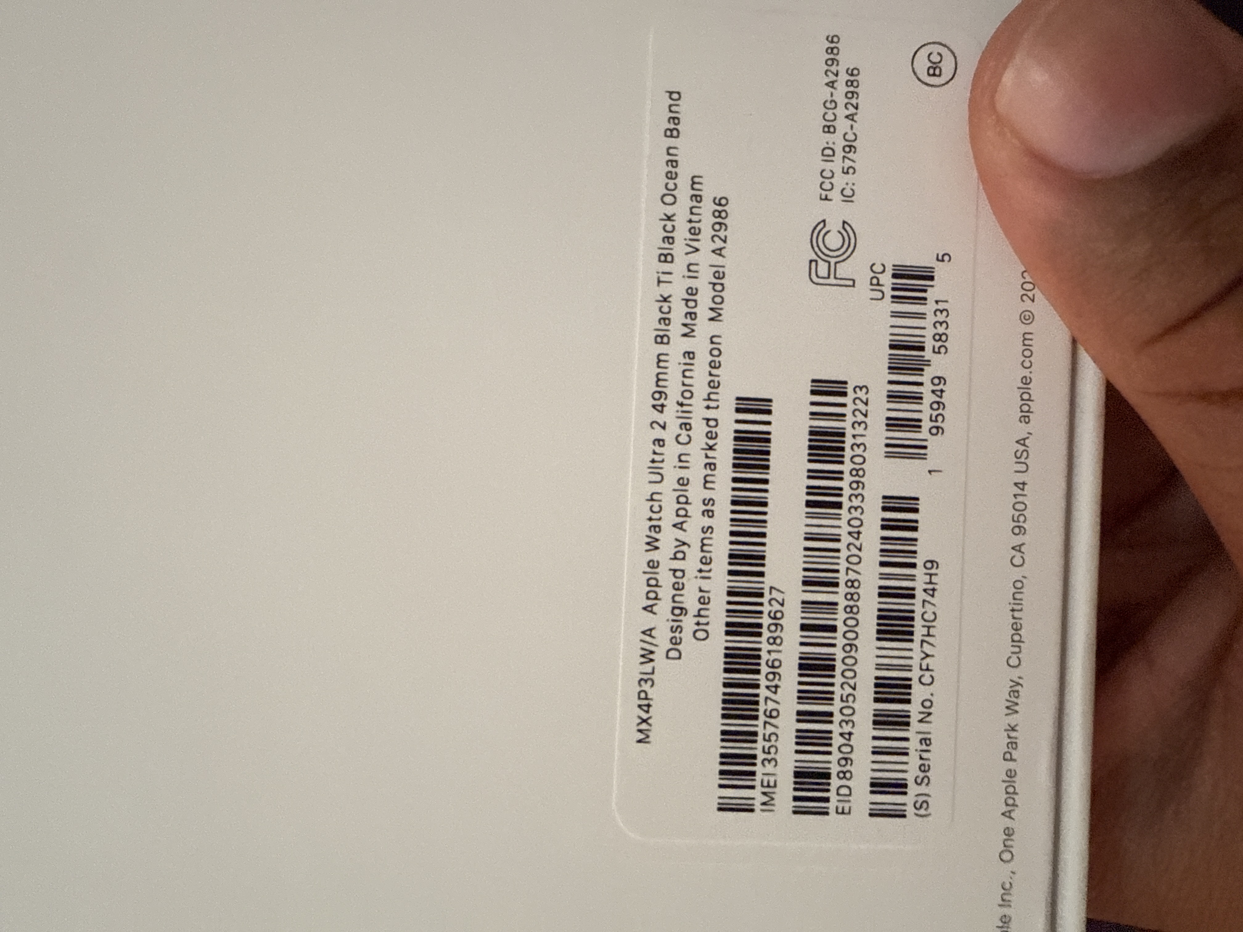 otros electronicos - Apple Watch Ultra 2 49mm Black Ti Black Ocean Band 1