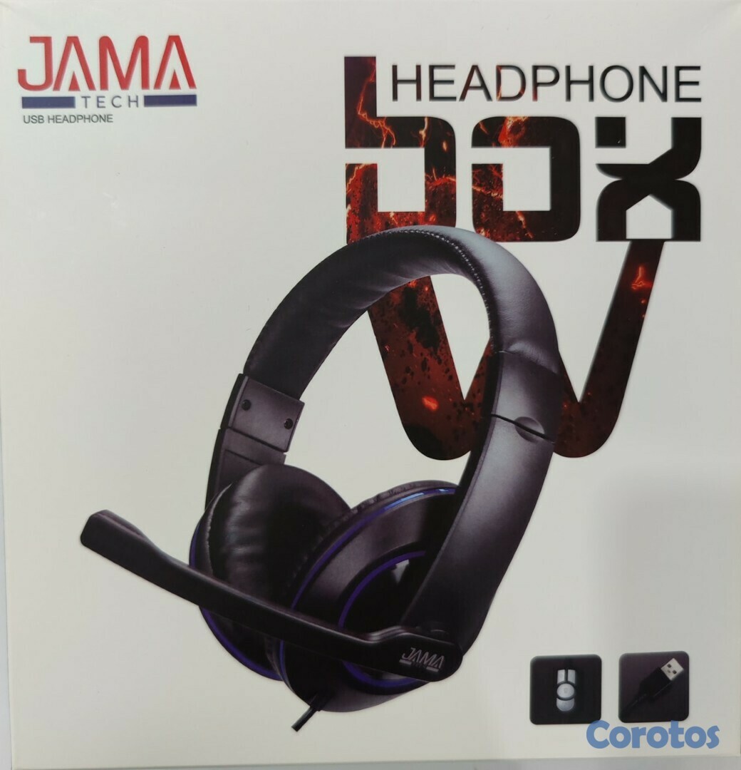 computadoras y laptops - AUDIFONO USB CON MICROFONO  C/CONTROL DE
VOLUMEN NEGRO JAMATECH 1