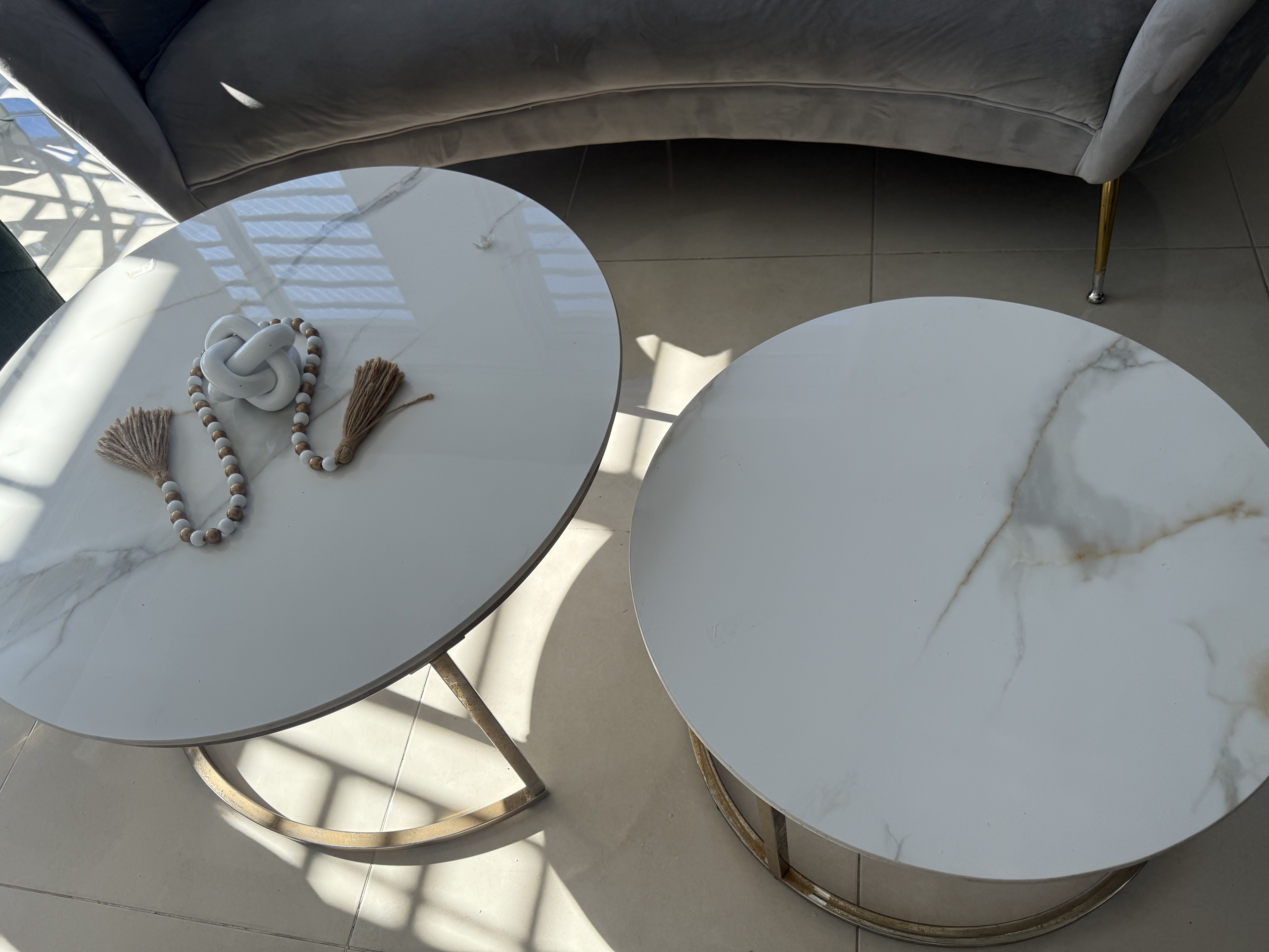 muebles y colchones - Mesas de centro tope Marmol  4