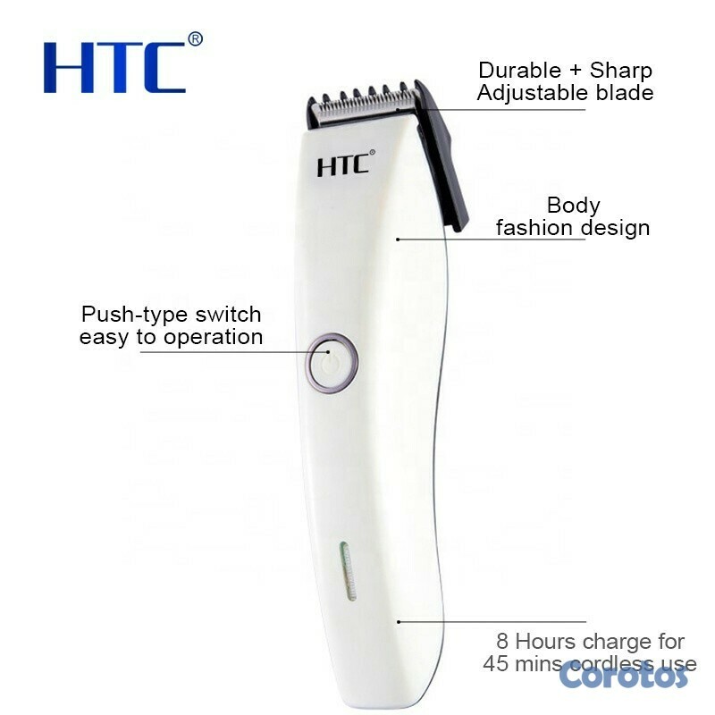 salud y belleza - Máquina de afeitar y recortar inalámbrica HTC AT-206
 3