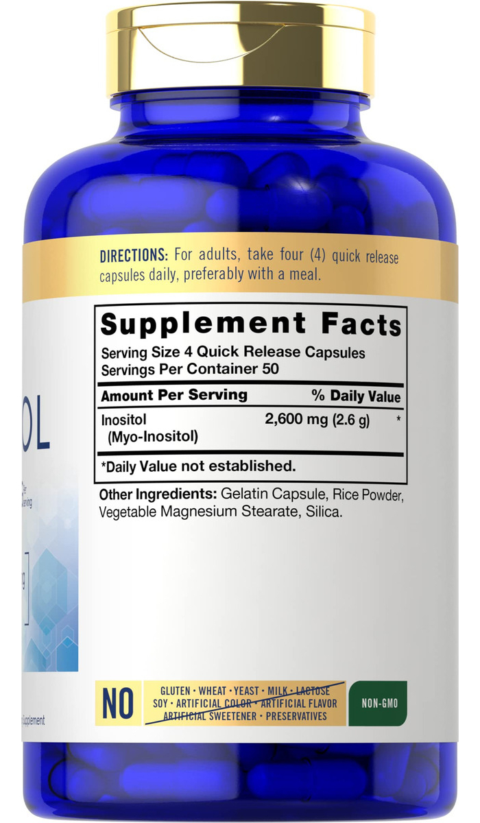 Salud y Equipamiento Médico - Inositol Capsulas 2600mg -carlyle 2