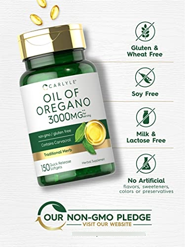 Salud y Equipamiento Médico - Aceite De Oregano -150 Capsulas De Gelatina Blanda 3