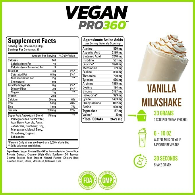 Salud y Equipamiento Médico - Proteina Vegana 907g Vainiila 1