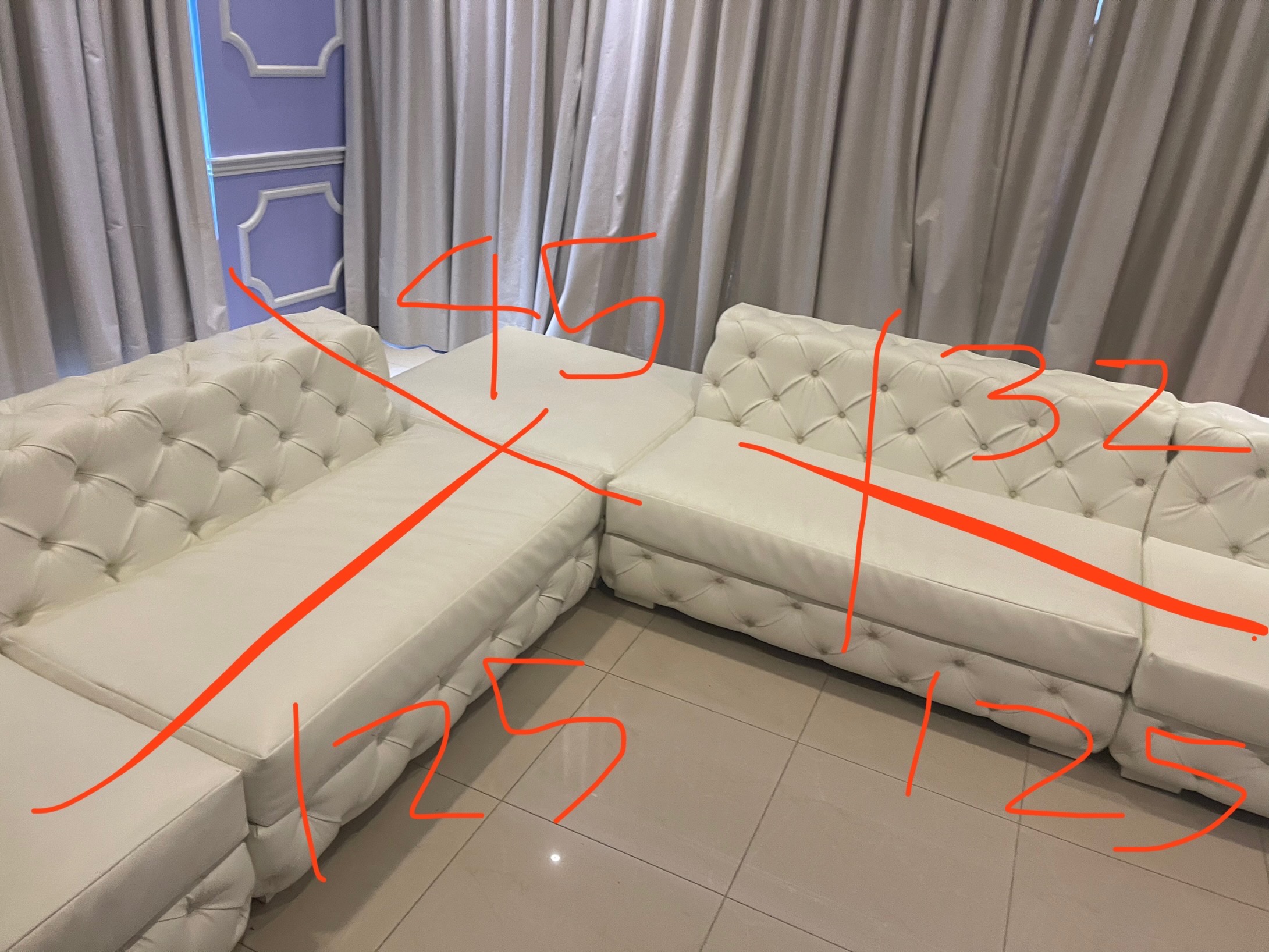 muebles y colchones - Mueble en tacto piel italiano blanco. 9