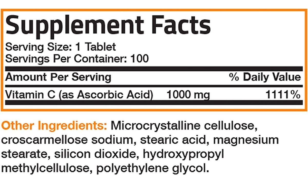 Salud y Equipamiento Médico - 100 Tabletas Vitamina C Bronson - - Unidad A $1624 1