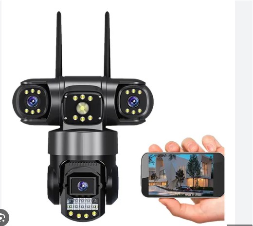 camaras y audio - Cámara de Seguridad WiFi PTZ de 3 Lentes – Visión  0