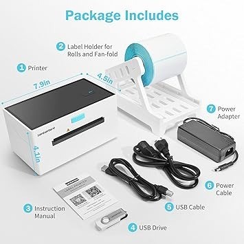 impresoras y scanners - IMPRESORA TERMICA DE ETIQUETA LABEL POS-9220L 3