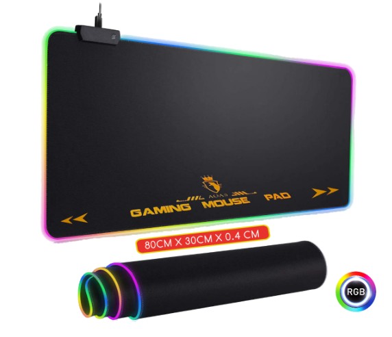 accesorios para electronica - MOUSE PAD ALFOMBRILLA GAMER CON LUCES RGB AOAS S4000 80X30X04 mousepad 1
