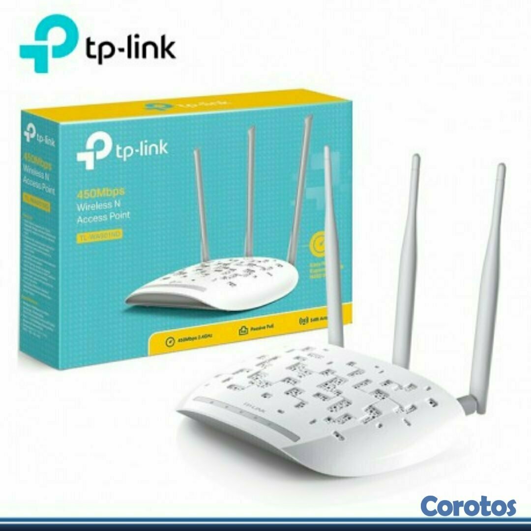 computadoras y laptops - ACCESS POINT TP-LINK TL-WA901ND, 2.4GHZ/450MBPS, 1 PUERTO LAN POE, 802.11B/G/N, 