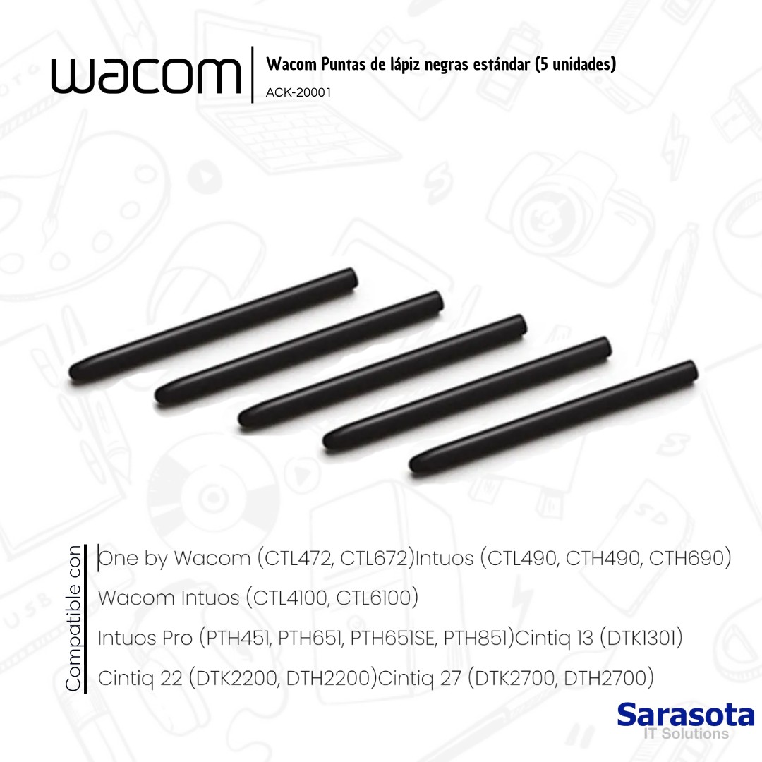 accesorios para electronica - Wacom Puntas para lápiz 5 unidades 1